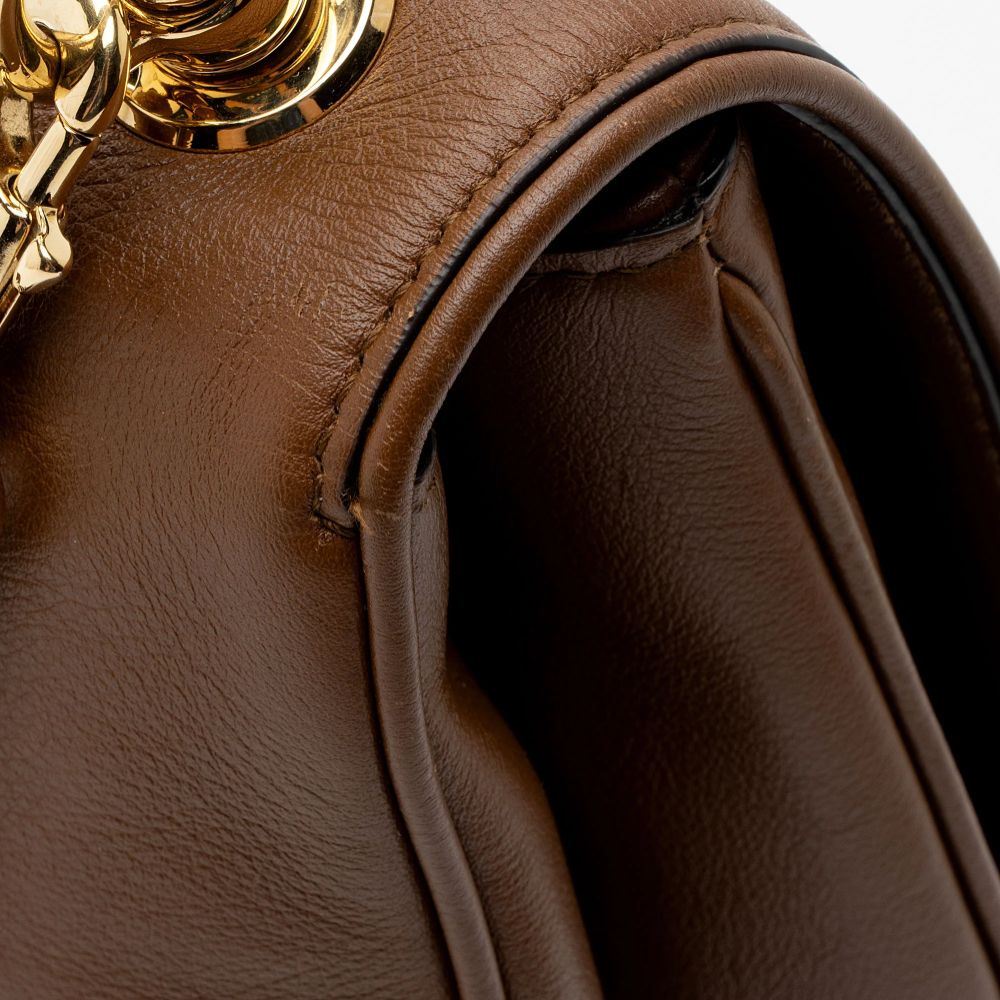 Gucci Leather Blondie Medium Shoulder Bag - Leather - Brown