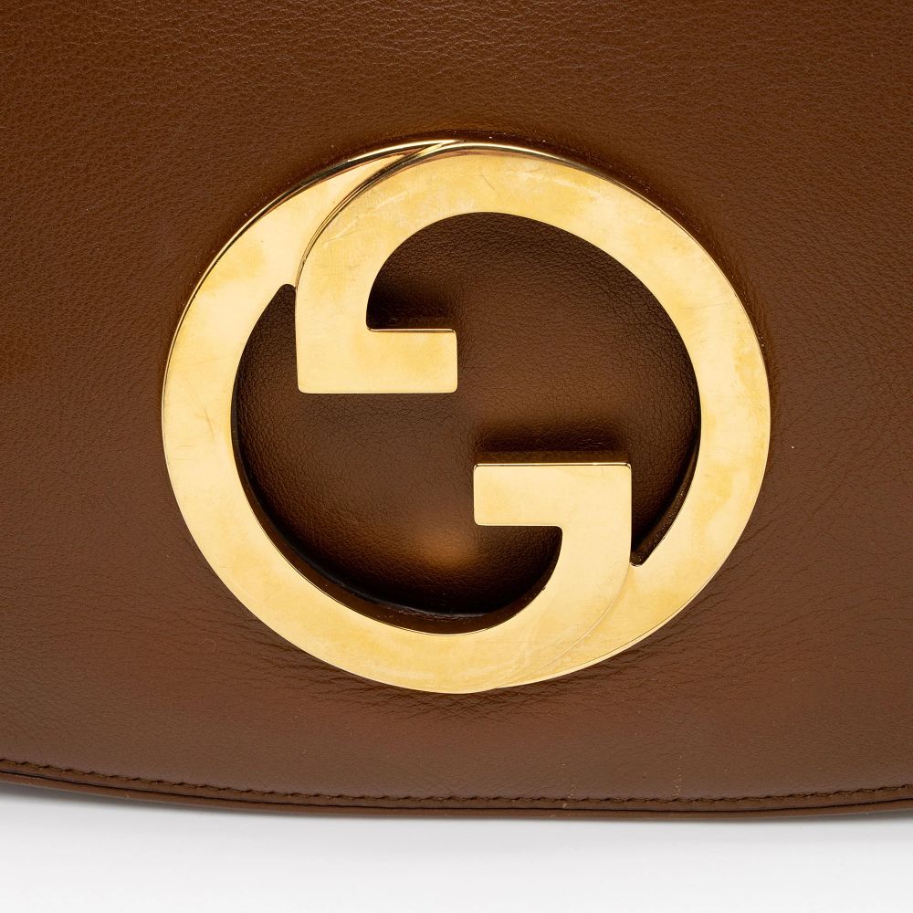Gucci Leather Blondie Medium Shoulder Bag - Leather - Brown