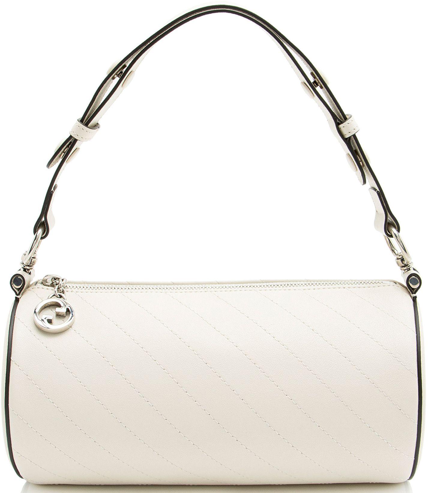 Gucci  Leather Blondie Small Barrel Bag - White - Leather - Excellent