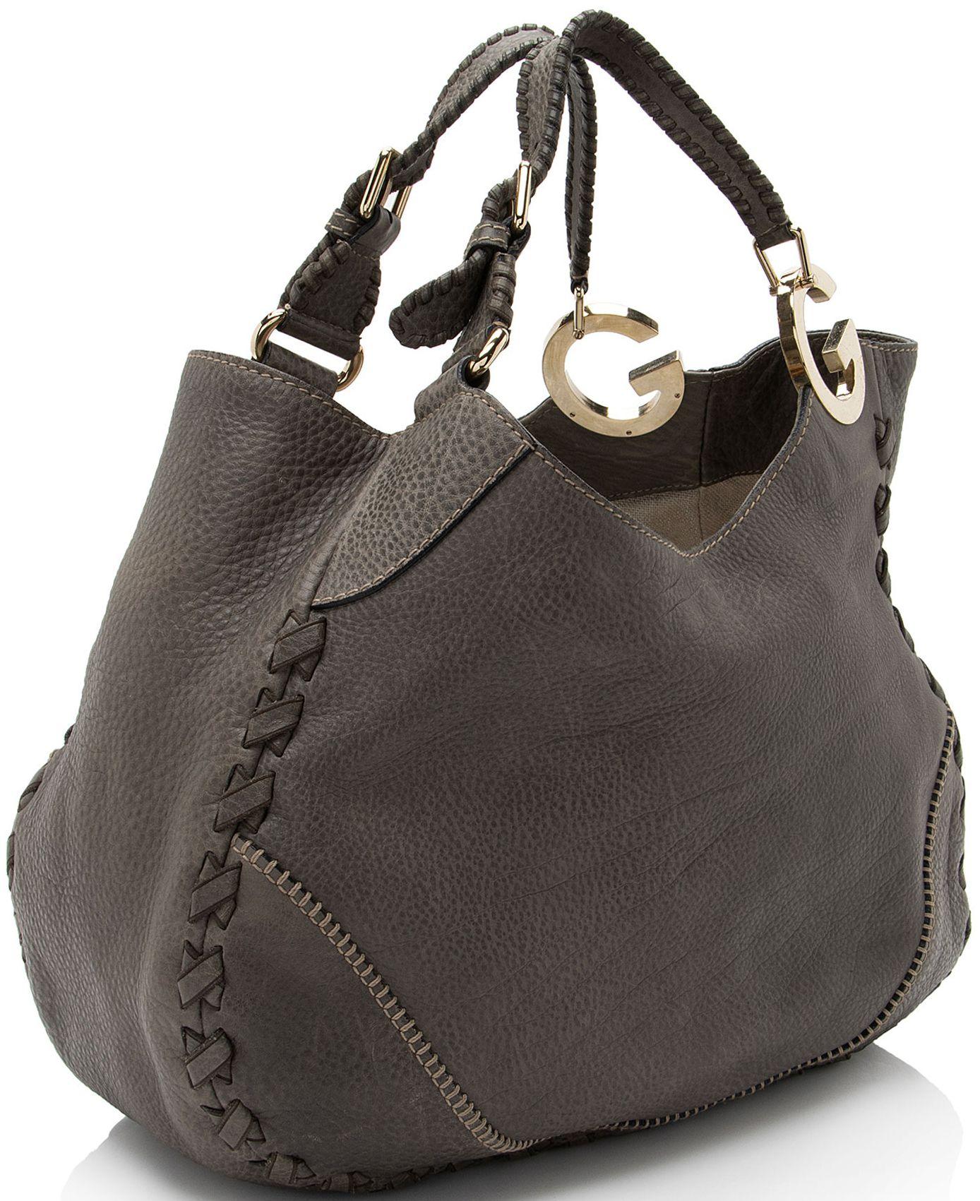 Gucci  Leather Charlotte Medium Shoulder Bag - Grey - Leather - Excellent