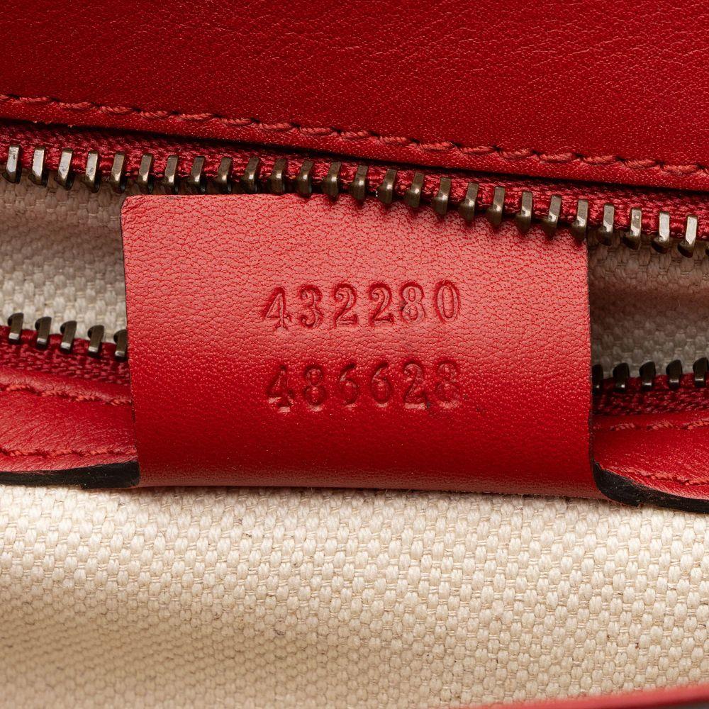 Gucci Leather Evil Eye Chain Medium Shoulder Bag - Leather - Red
