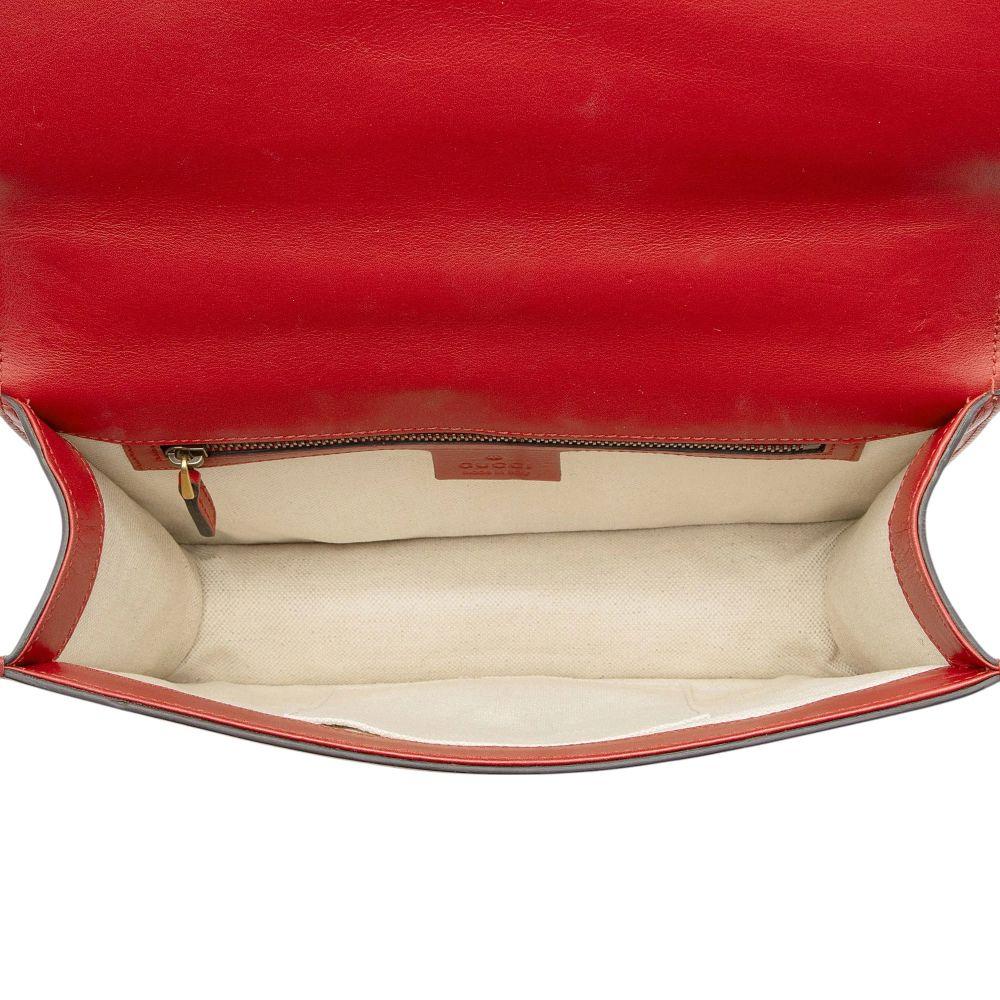 Gucci Leather Evil Eye Chain Medium Shoulder Bag - Leather - Red