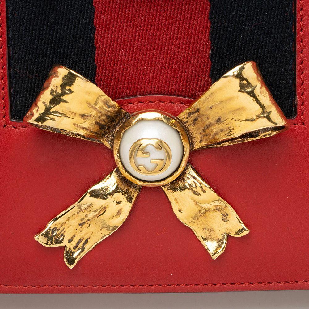 Gucci Leather Evil Eye Chain Medium Shoulder Bag - Leather - Red