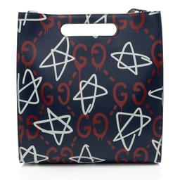 Gucci Leather Ghost Medium Tote - Leather - Red/White/Blue