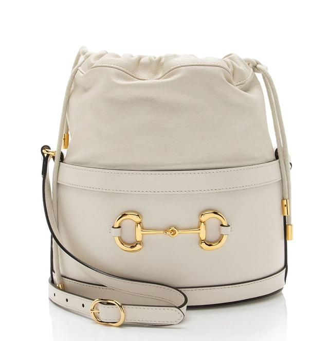 Gucci Leather Horsebit 1955 Drawstring Bucket Bag