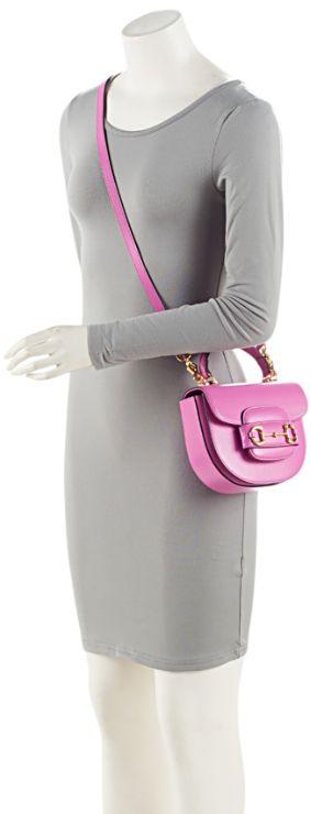 Gucci Leather Horsebit 1955 Mini Top Handle - Leather - Pink