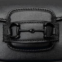Gucci Leather Horsebit 1955 Super Mini Shoulder Bag - Leather - Black
