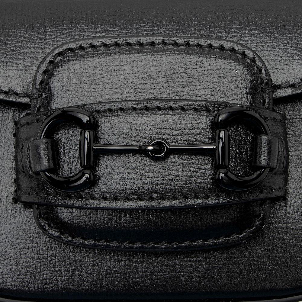 Gucci Leather Horsebit 1955 Super Mini Shoulder Bag - Leather - Black