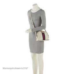 Gucci Leather Ophidia Dome Small Shoulder Bag - Leather - White