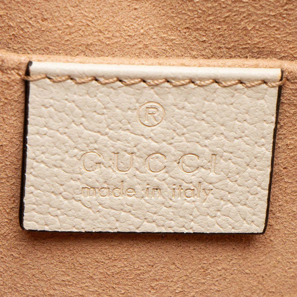 Gucci Leather Ophidia Dome Small Shoulder Bag - Leather - White