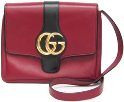 Gucci Leather Shoulder Bag - Leather - Black/Dark Red