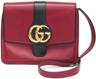 Gucci Leather Shoulder Bag - Leather - Black/Dark Red