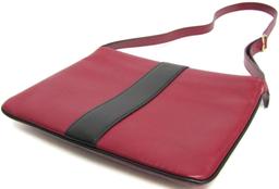 Gucci Leather Shoulder Bag - Leather - Black/Dark Red