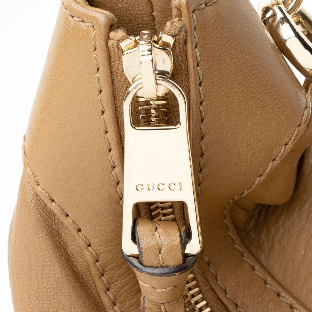 Gucci Leather Sienna Medium Hobo - Leather - Brown