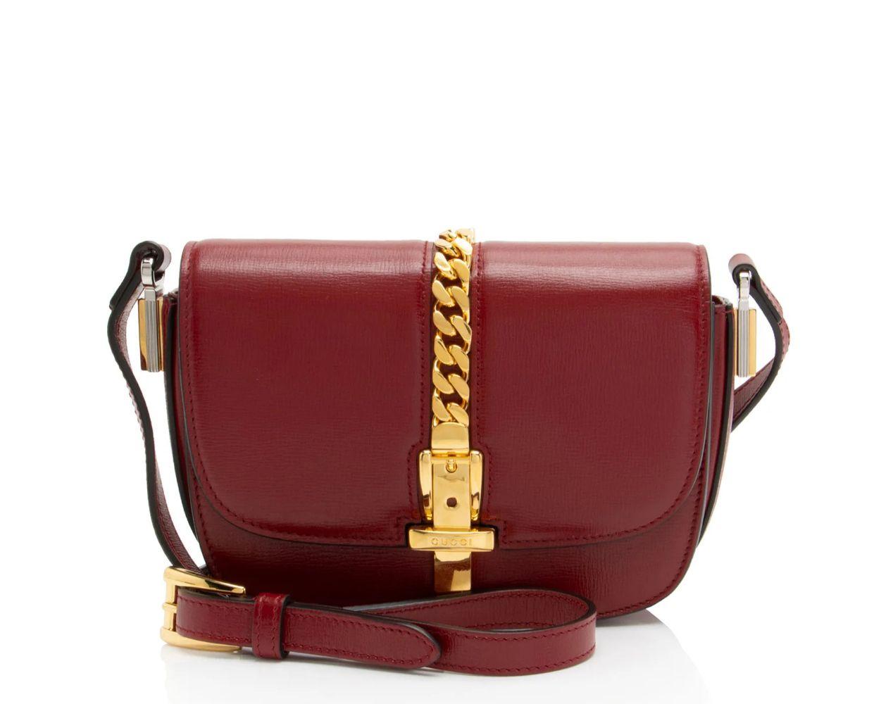 Gucci Leather Sylvie 1969 Mini Shoulder Bag - Leather - Red
