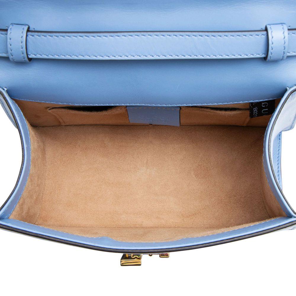 Gucci Leather Sylvie Mini Top Handle - Leather - Blue
