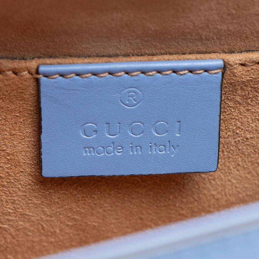 Gucci Leather Sylvie Mini Top Handle - Leather - Blue