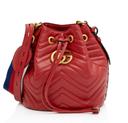 Gucci Matelasse Leather GG Marmont Bucket Bag