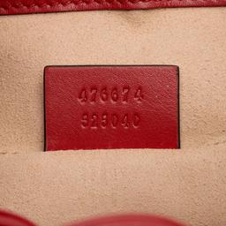 Gucci Matelasse Leather GG Marmont Bucket Bag - Leather - Red