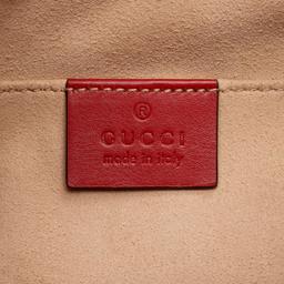 Gucci Matelasse Leather GG Marmont Bucket Bag - Leather - Red