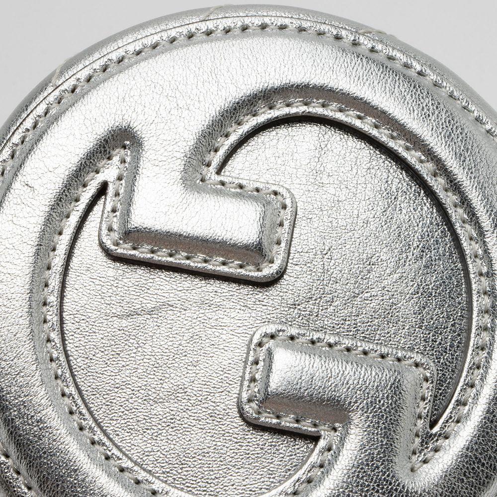 Gucci Metallic Calfskin Blondie Mini Barrel Bag - Calfskin - Silver