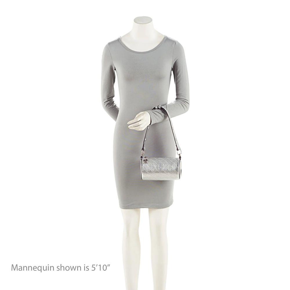 Gucci Metallic Calfskin Blondie Mini Barrel Bag - Calfskin - Silver