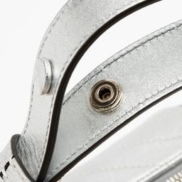 Gucci Metallic Calfskin Blondie Mini Barrel Bag - Calfskin - Silver