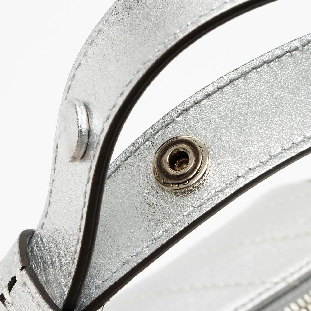 Gucci Metallic Calfskin Blondie Mini Barrel Bag - Calfskin - Silver