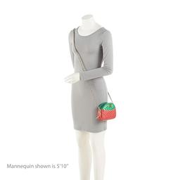 Gucci Metallic Leather Trapuntata Mini Bag - Metallic Leather - Green/Red