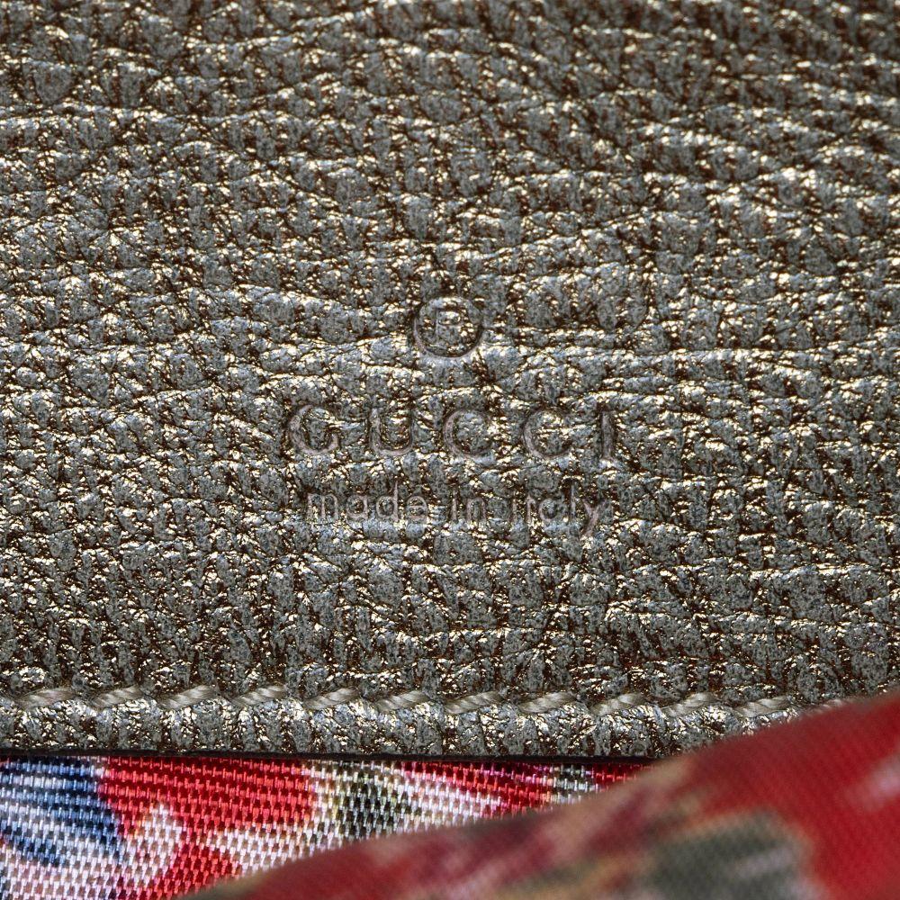 Gucci Metallic Leather Trapuntata Mini Bag - Metallic Leather - Green/Red