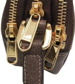 Gucci Ophidia Leather GG Supreme Shoulder Bag - Leather - Beige/Brown