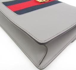 Gucci Sylvie Leather Shoulder Bag - Leather - Gray