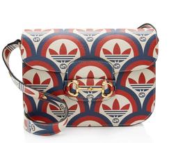 Gucci x Adidas G Horsebit 1955 Medium Shoulder Bag - Calfskin - Blue/Red/White