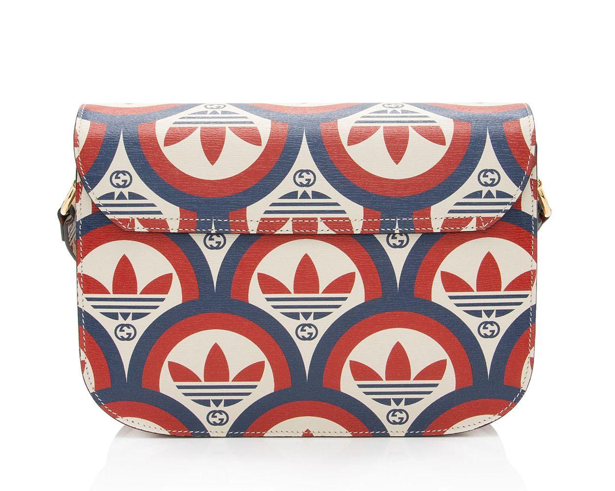 Gucci x Adidas G Horsebit 1955 Medium Shoulder Bag - Calfskin - Blue/Red/White