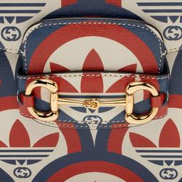 Gucci x Adidas G Horsebit 1955 Medium Shoulder Bag - Calfskin - Blue/Red/White