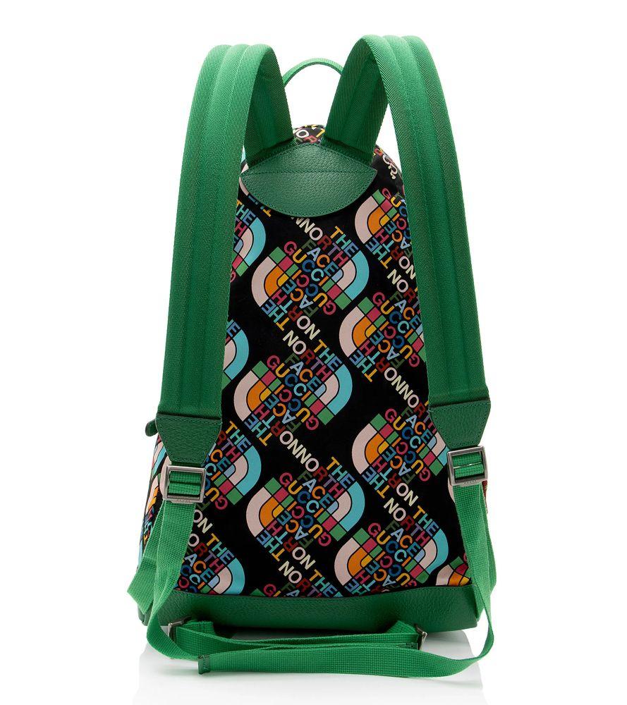 Gucci x North Face Econyl Logo Medium Backpack - Nylon - Black/Green/Multicolor