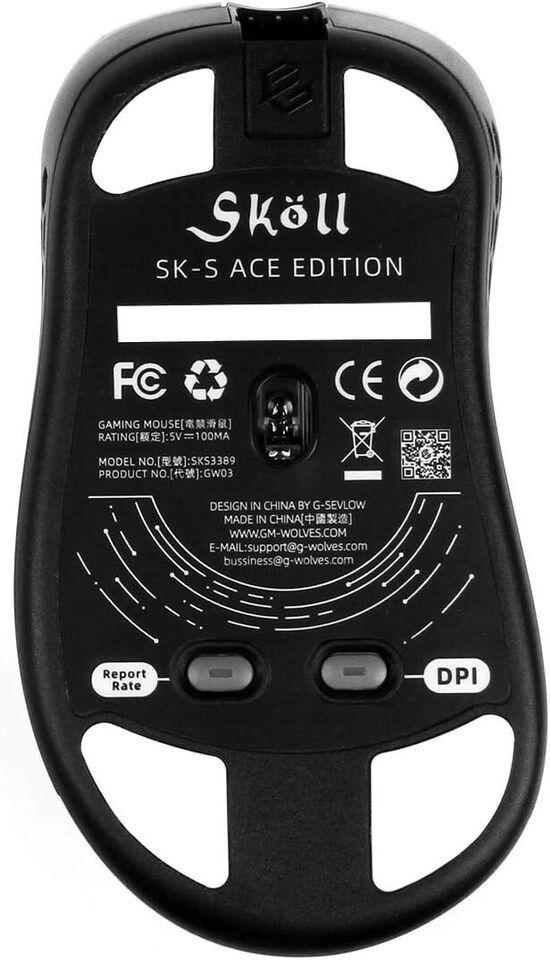 G-Wolves Skoll SK-S ACE Edition Gaming Mouse - White/Black