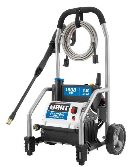 HART  1800 PSI 1.2 GPM Electric Pressure Washer - White - Excellent