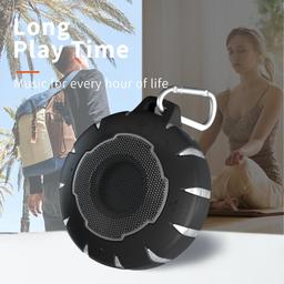 HEYSONG Waterproof Shower Bluetooth Speaker B18L - Black