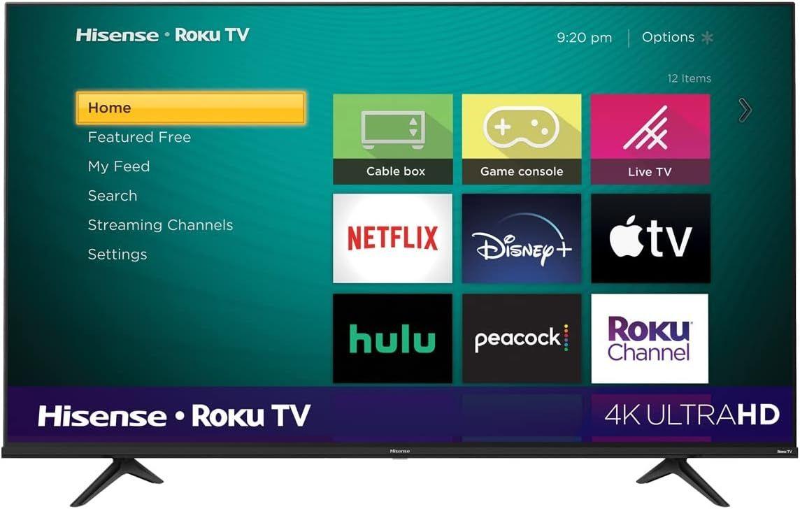 Hisense  65R6G R6 Series 4K UHD Smart Roku TV 65" - Black - 65 Inch - Excellent
