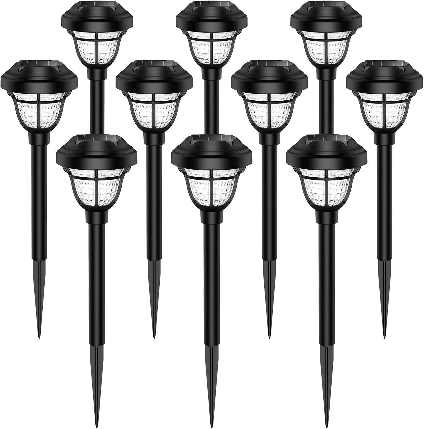 HNES  Super Bright 2 in 1 Solar Lights Outdoor - Black - Excellent