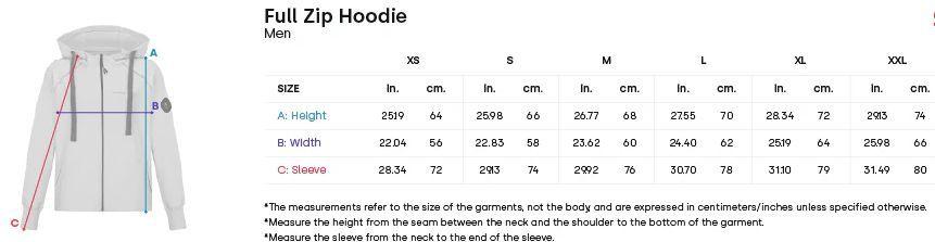 Hoseg Men's Full Zip Hoodie (M) - Greyhound