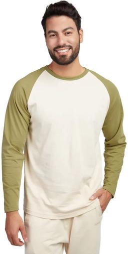 Hoseg Men's Long Sleeve T-Shirt (L) - Artic Wolf & Clover