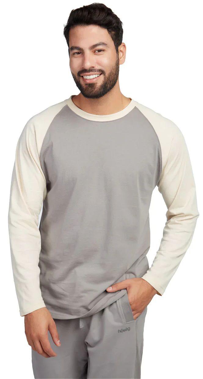 Hoseg Men's Long Sleeve T-Shirt (S) - Greyhound & Artic Wolf