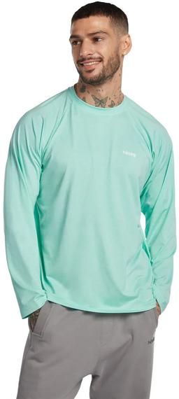 Hoseg Men's Polo Long Sleeve UV Shield (L) - Caribe