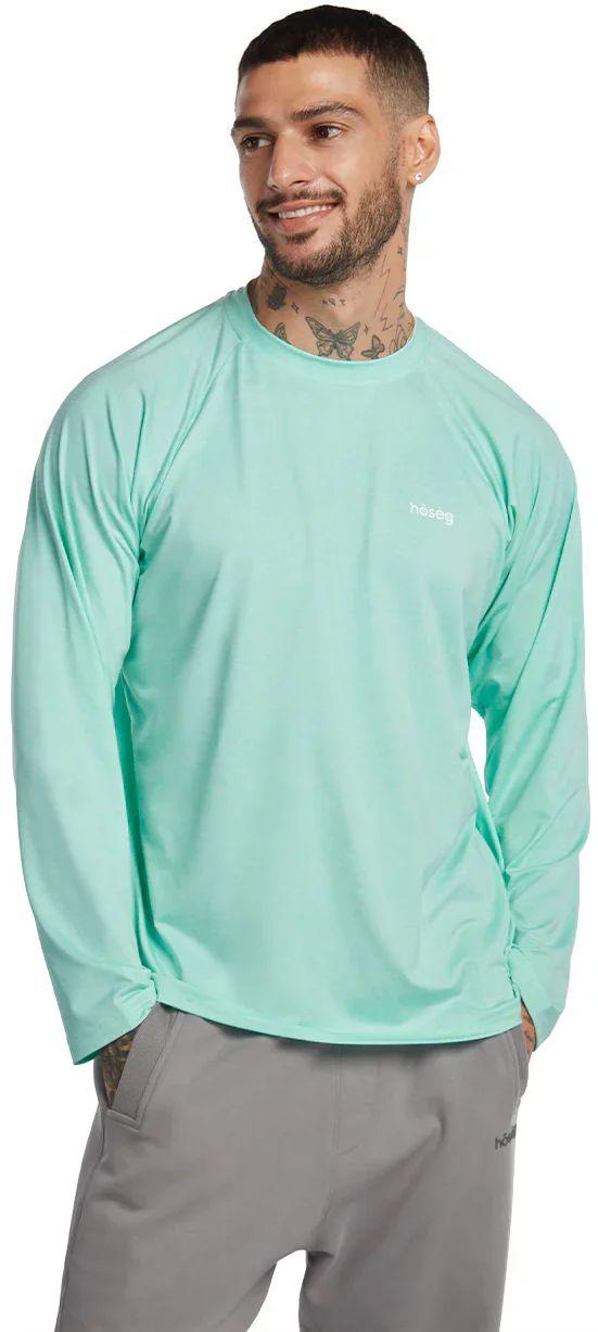 Hoseg Men's Polo Long Sleeve UV Shield (M) - Caribe