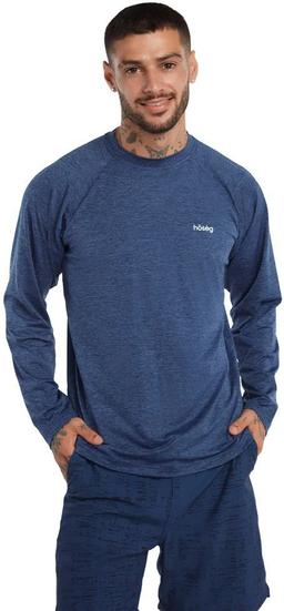 Hoseg Men's Polo Long Sleeve UV Shield (M) - Pacifico