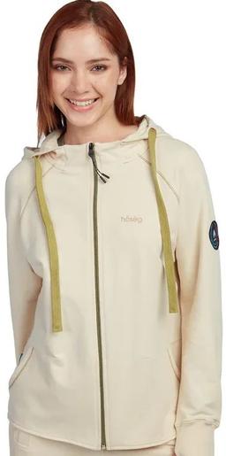 Hoseg Women's Full Zip Hoodie (M) - Artic Wolf