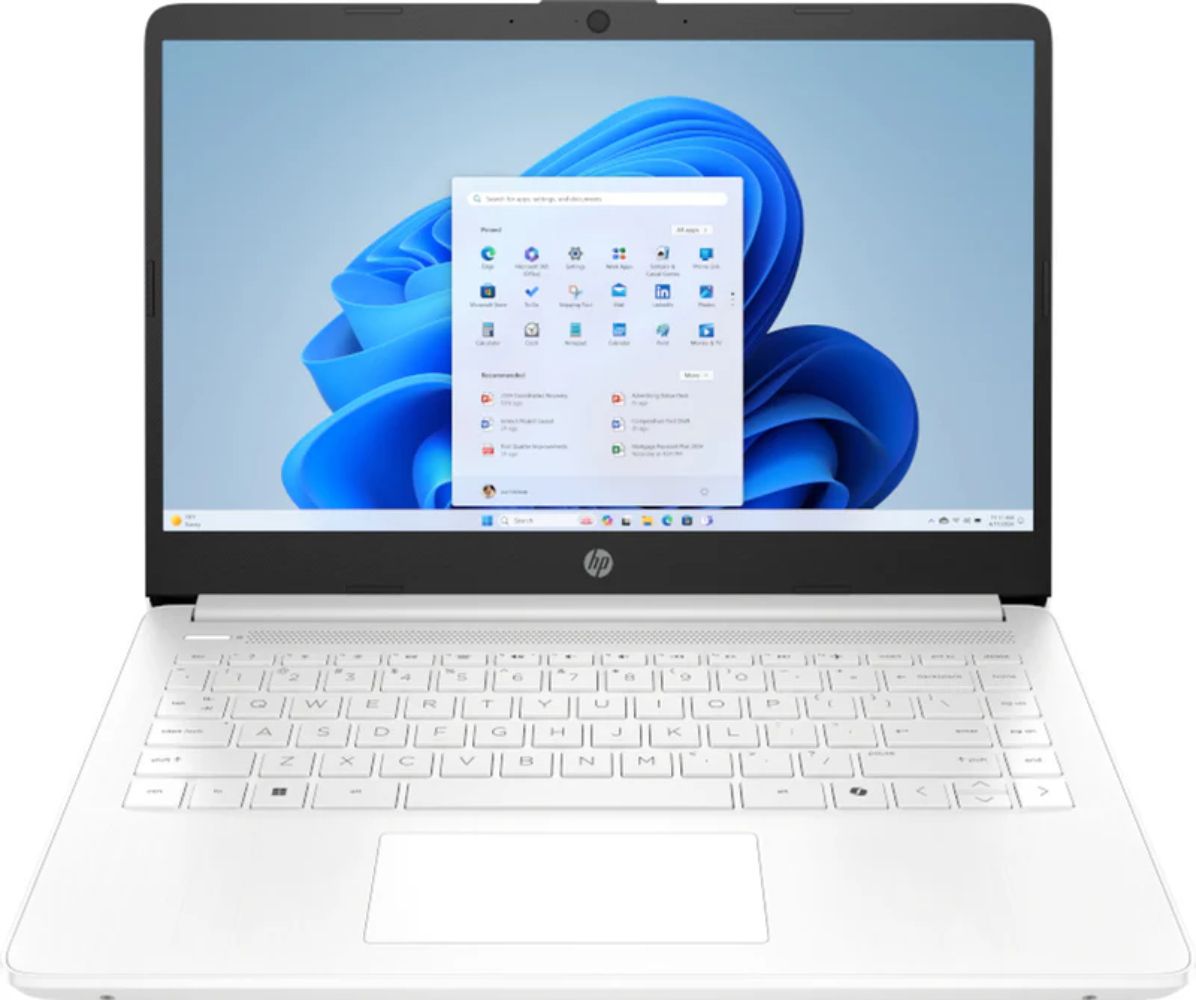 HP 14-dq6102ds Laptop 14" - Snow White - Intel Processor N150 0.8GHz - 4GB RAM - 128GB