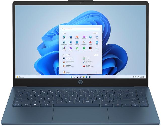HP 14-ep2012wm Laptop 14" Intel Celeron N4020 1.1GHz in Waterfall Blue in Acceptable condition
